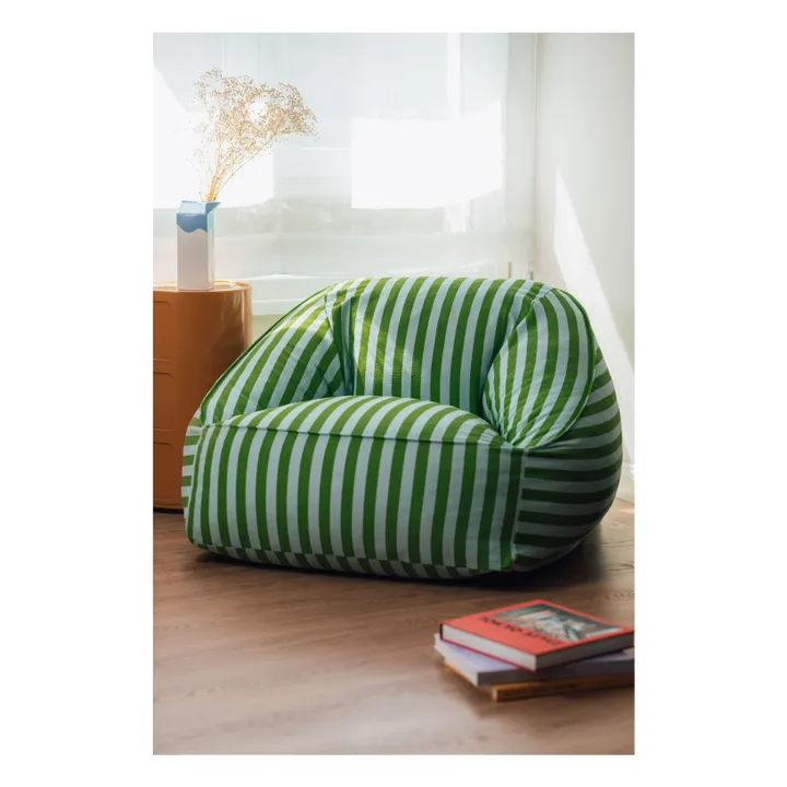 Fauteuil pouf Ziggy | Vert- Image produit n°1