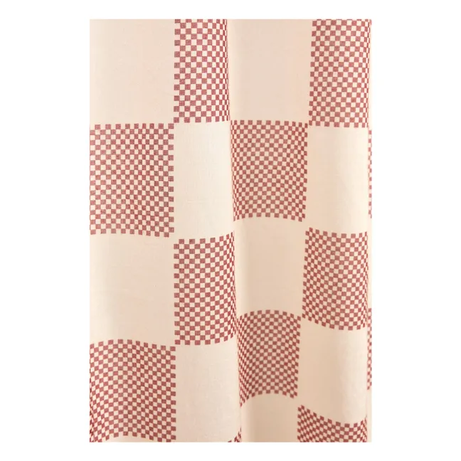 Rideau en voile de coton Wendy Stripes | Rouge