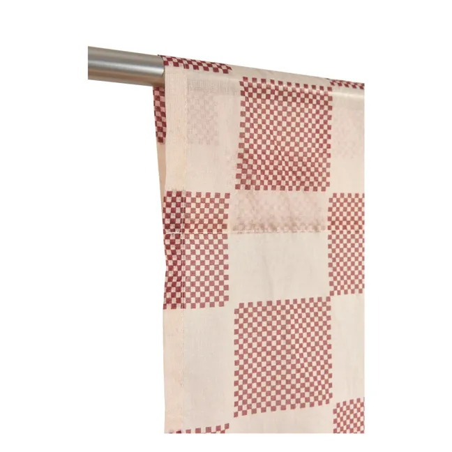 Wendy Stripes cotton voile curtain | Red