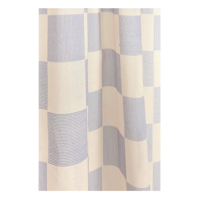 Cortina de gasa de algodón Wendy Stripes | Azul