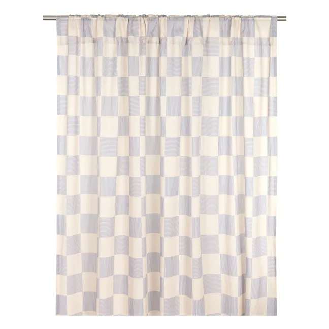 Vorhang aus Baumwollvoile Wendy Stripes | Blau