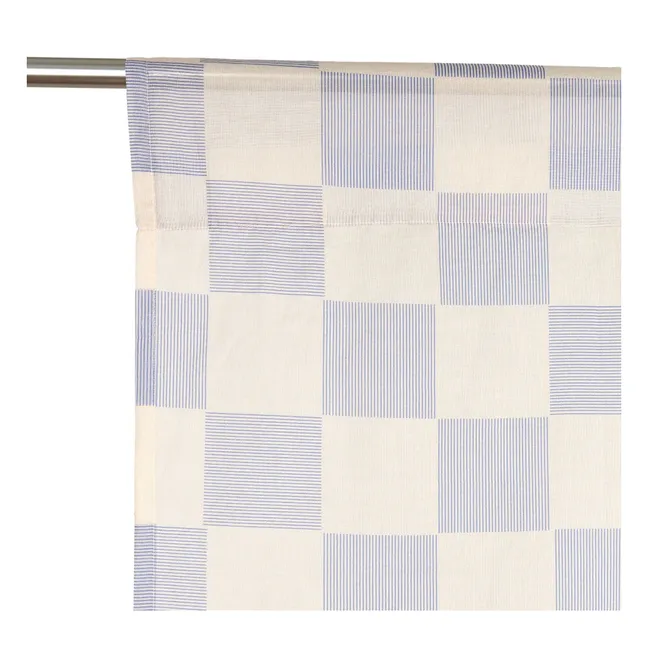 Cortina de gasa de algodón Wendy Stripes | Azul