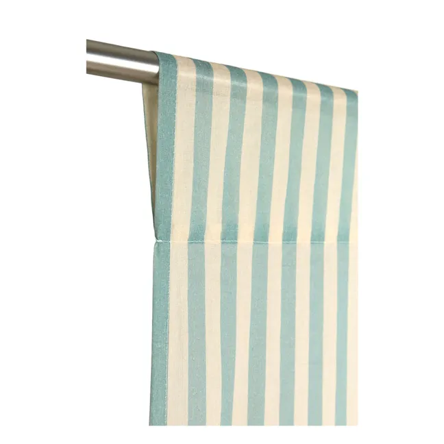 Rideau en voile de coton Wendy Checks | Turquoise