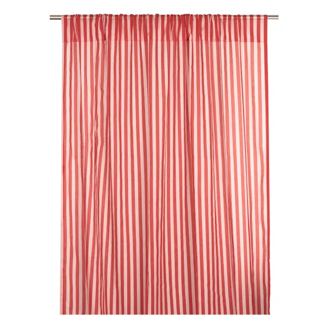 Tenda in voile di cotone Wendy Checks | Rosso