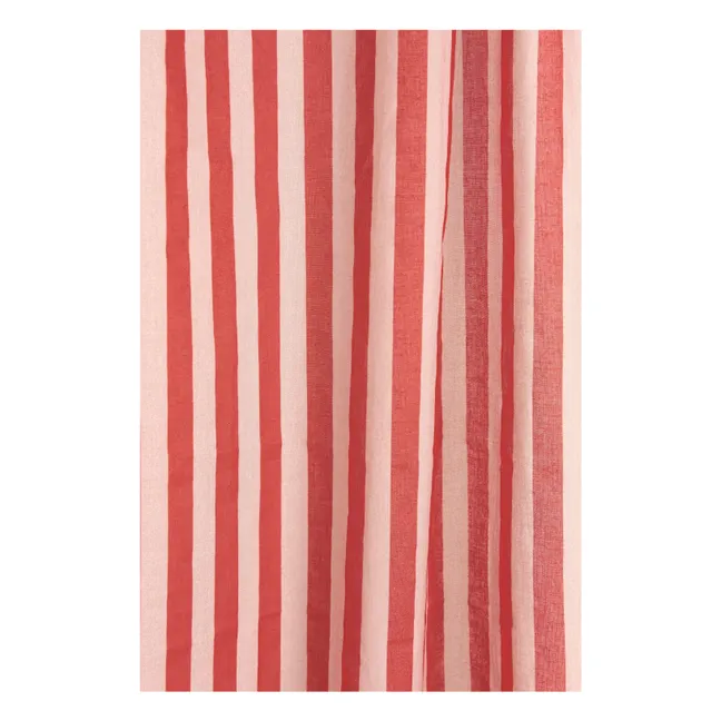 Wendy Checks cotton voile curtain | Red