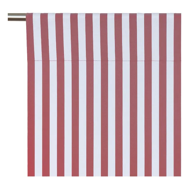 Wendy Stripes cotton voile curtain | Brown
