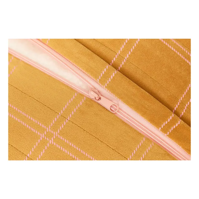 Pouf long Oasis en eco-velours | Rose