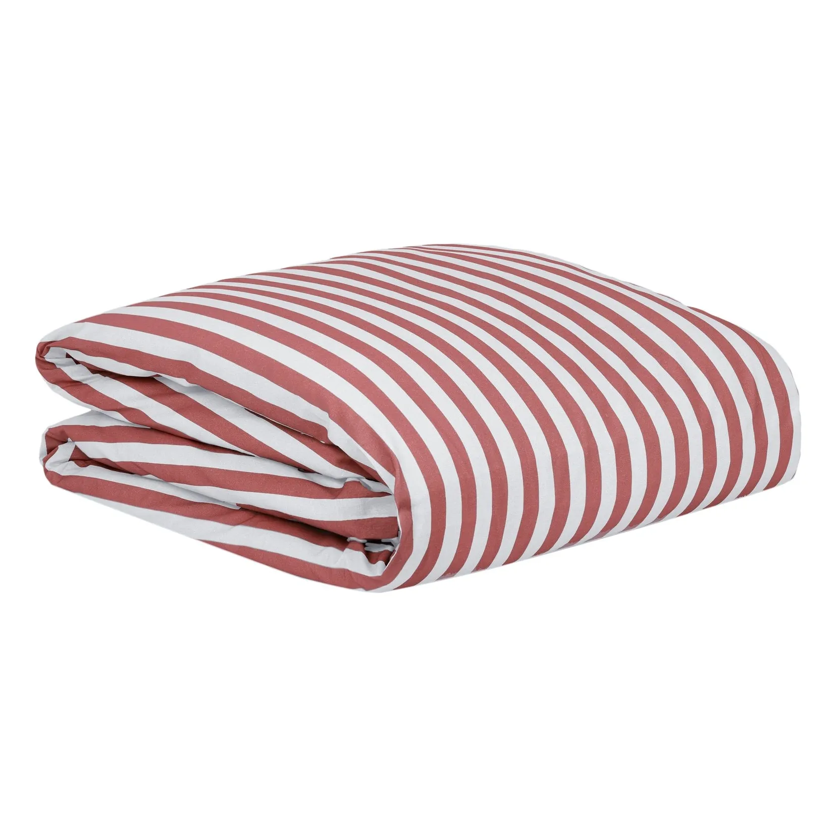 Nobodinoz Brown Comforter Cover Sheldon Stripes