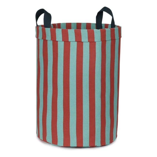 Bloomingville Cesto Portaoggetti In Erba Bankuan Con Coperchio – Design Pinguino – 37x37x69 Cm – Multicolore, Per Giocattoli E Biancheria
