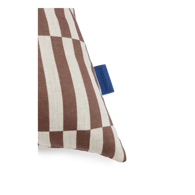 Coussin Stanley Lines | Marron