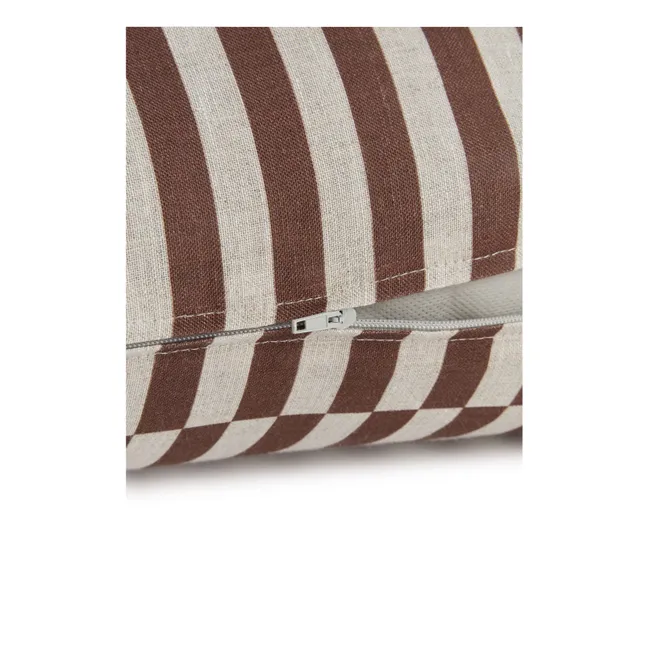 Stanley Lines cushion | Brown