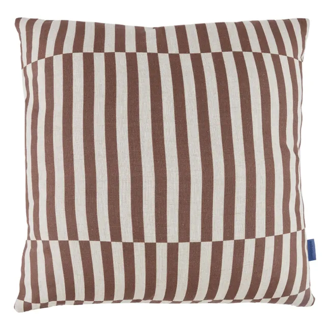 Coussin Stanley Lines | Marron