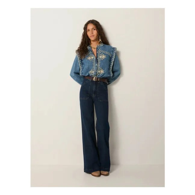 Campo Narciso Denim blouse | Light Blue