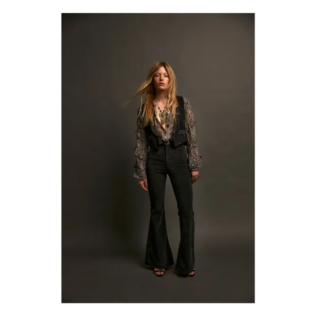 Lupita Tequila Sleeveless Jacket | Black