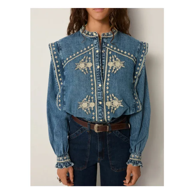 Campo Narciso Denim blouse | Light Blue