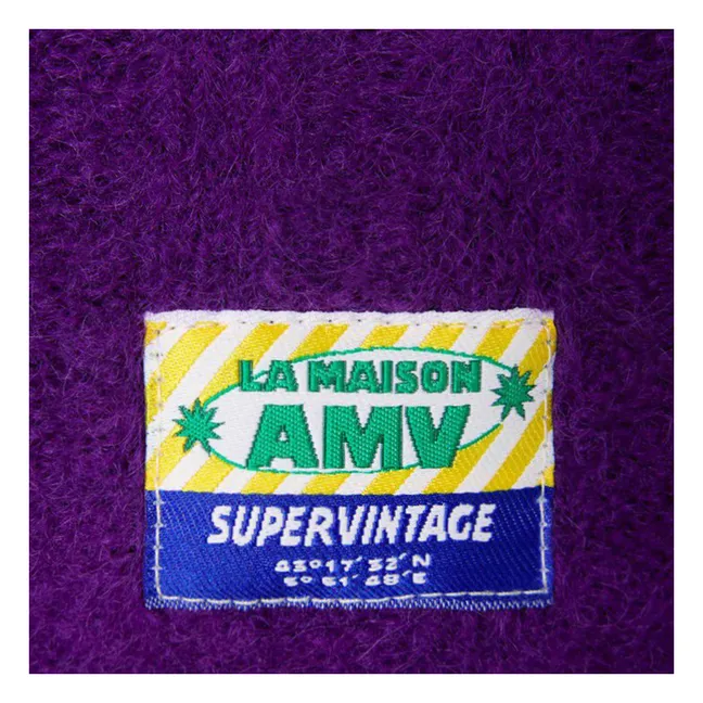 Bonnet Vitow Laine et Alpaga | Aubergine