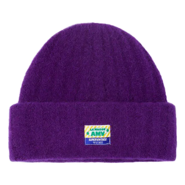 Gorro de lana y alpaca Vitow | Berenjena