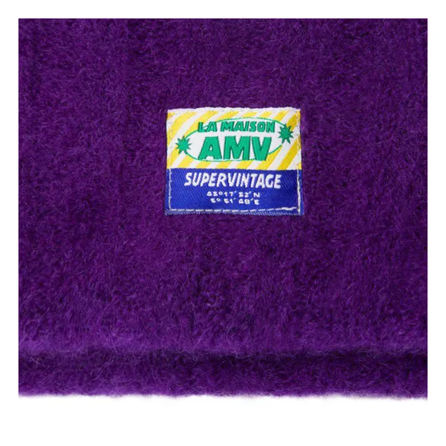 Bonnet Vitow Laine et Alpaga | Aubergine