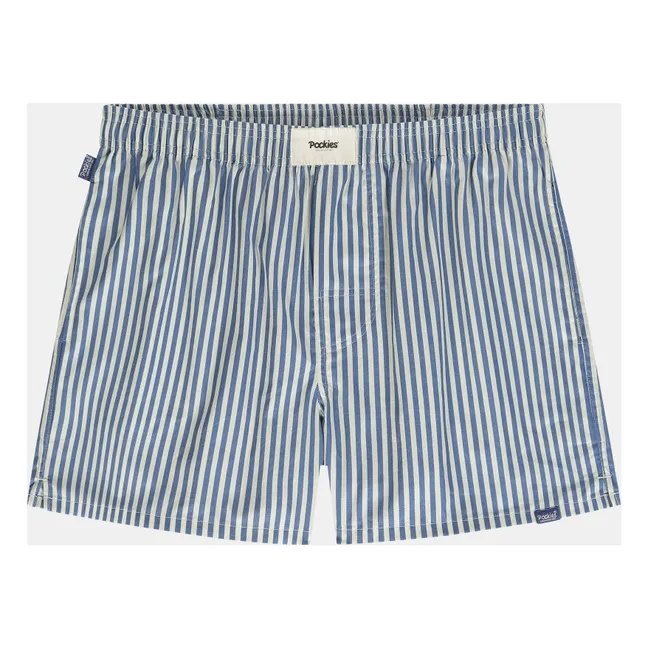 Boxers Boyfriend Rayés | Bleu