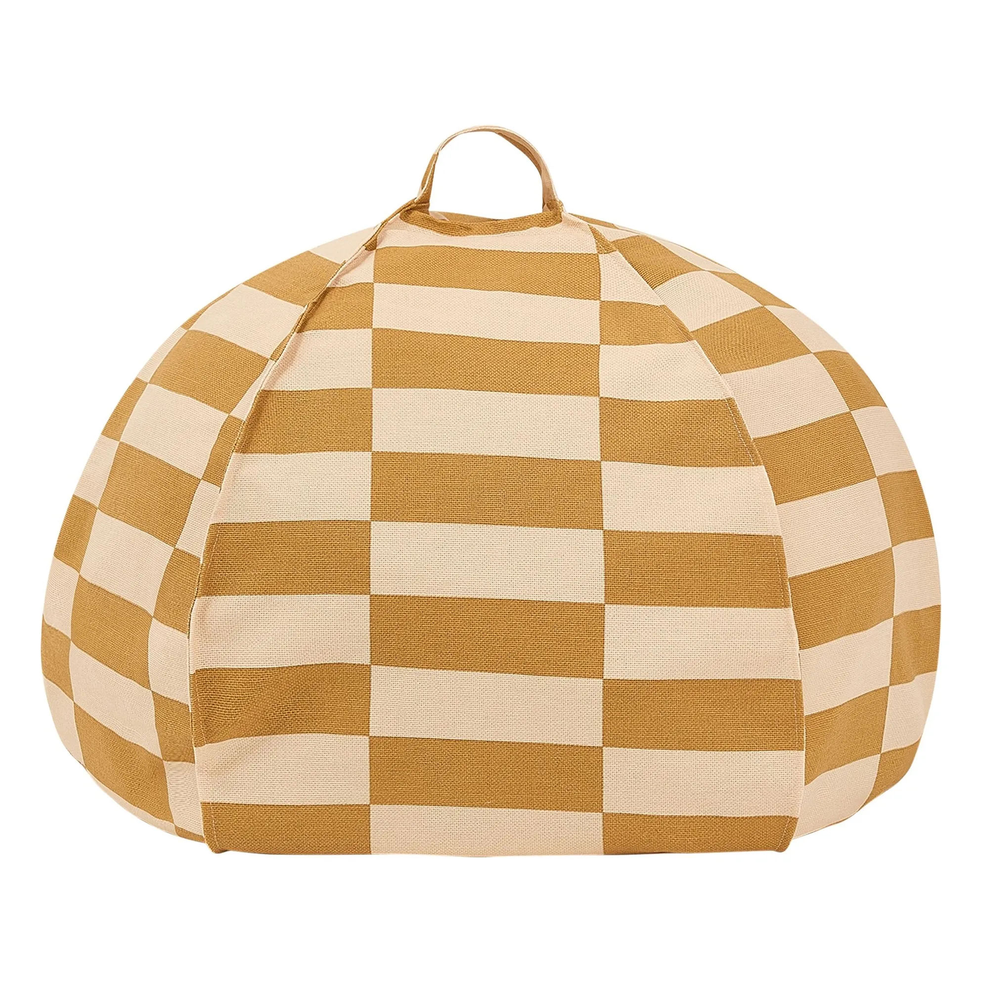 Nobodinoz Yellow Vibes Tiles Round Pouffe