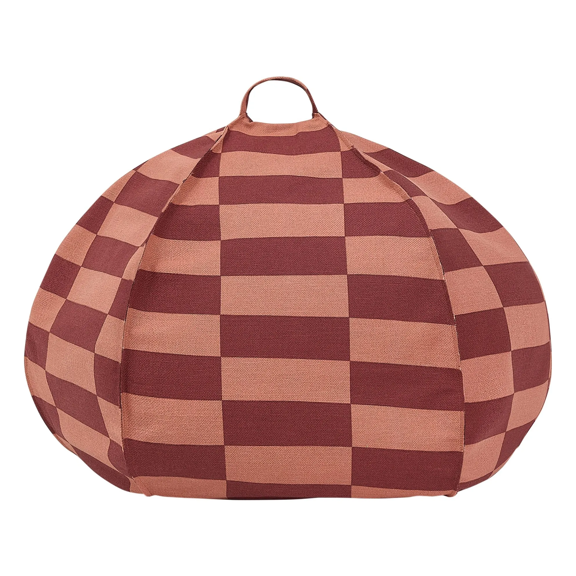 Nobodinoz Red Vibes Tiles Round Pouffe