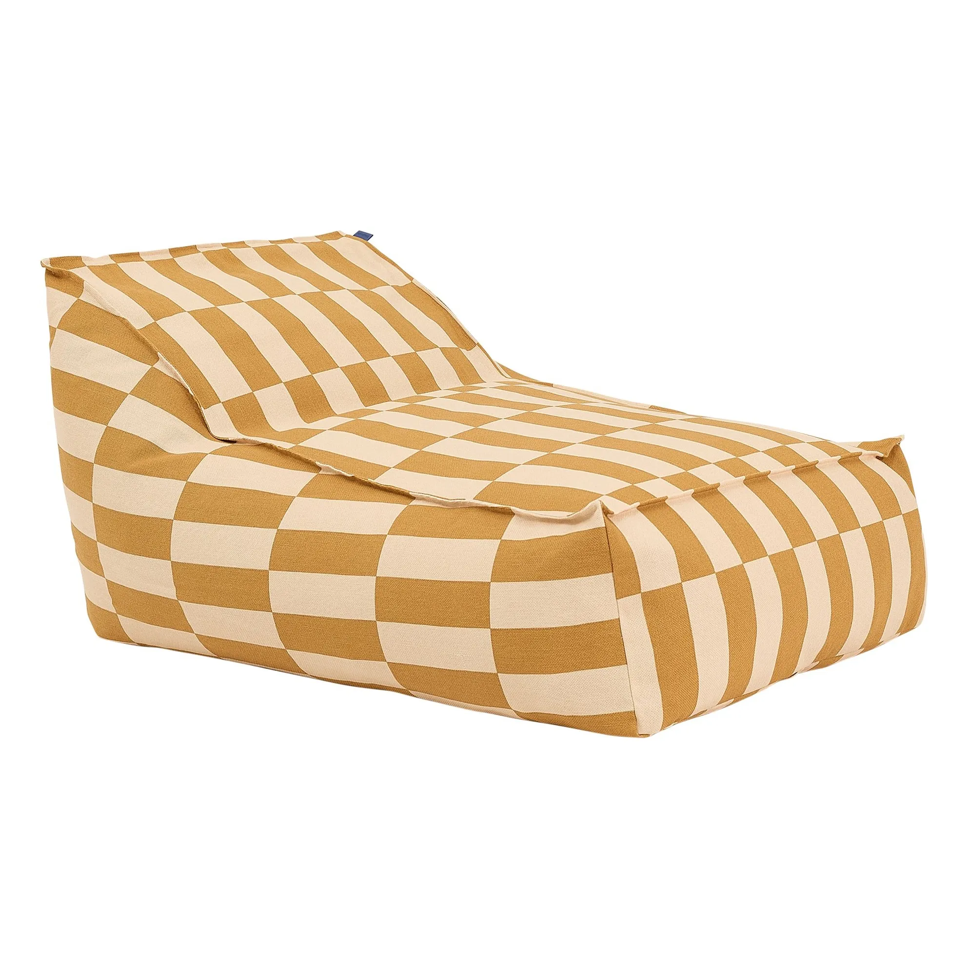 Nobodinoz Yellow Vibes Tiles Long Pouffe