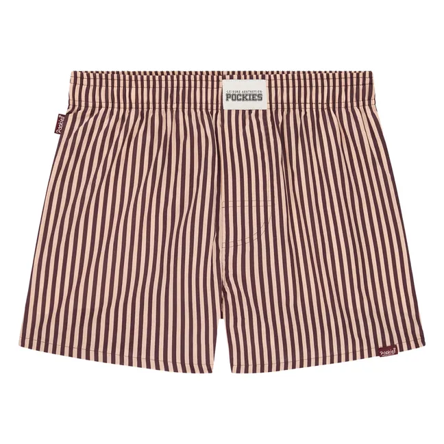 Boxer Boyfriend a rayas | Rosa