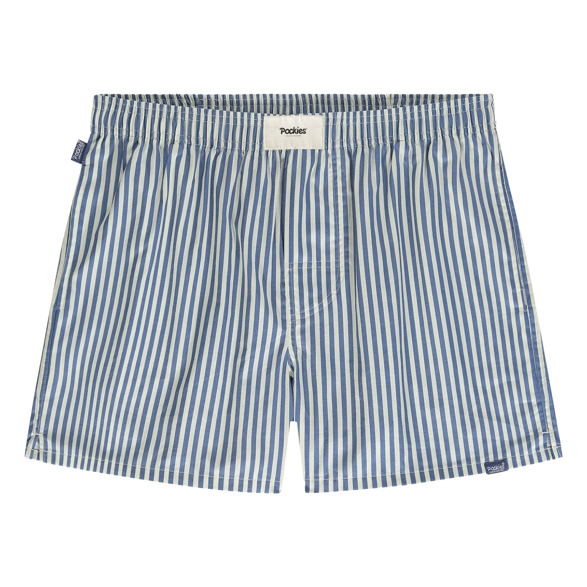 Pockies Women's Blue Boyfriend Striped Boxers