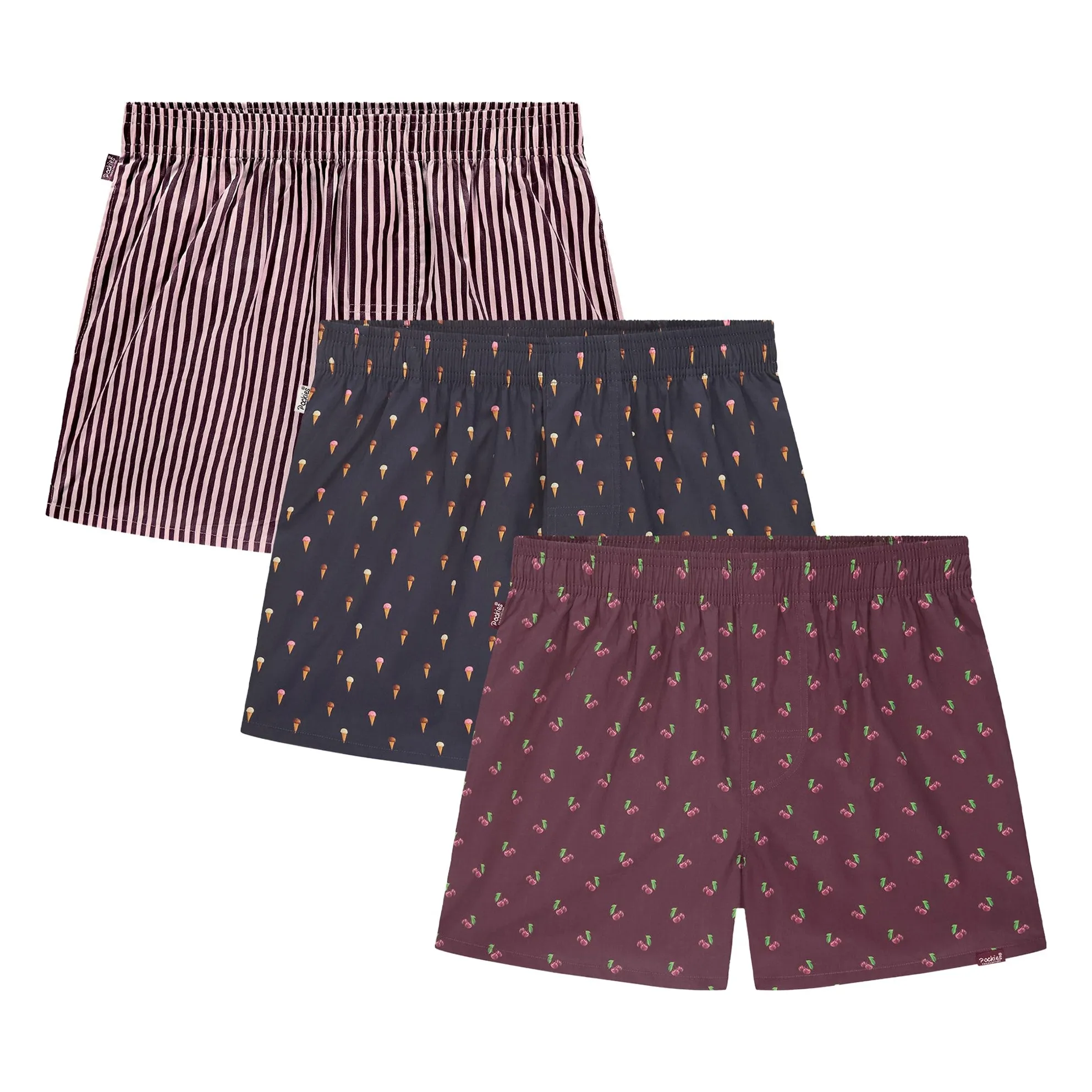 Pockies Women's Multicoloured Mediocre Boxers Pack 3