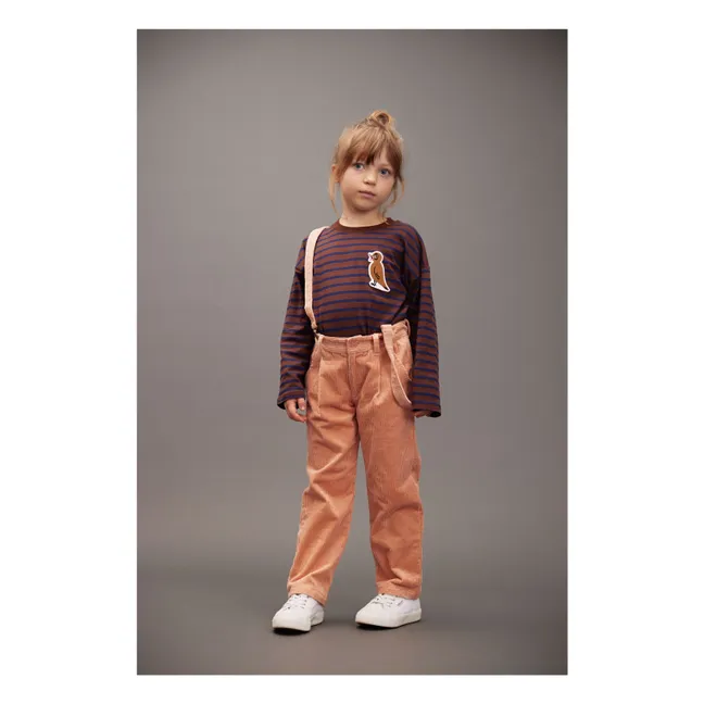 T-shirt Oiseau Coton Bio | Marron