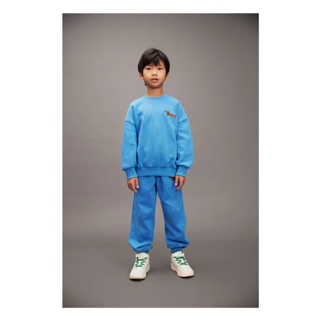 Sweat Teckel Coton Bio | Bleu