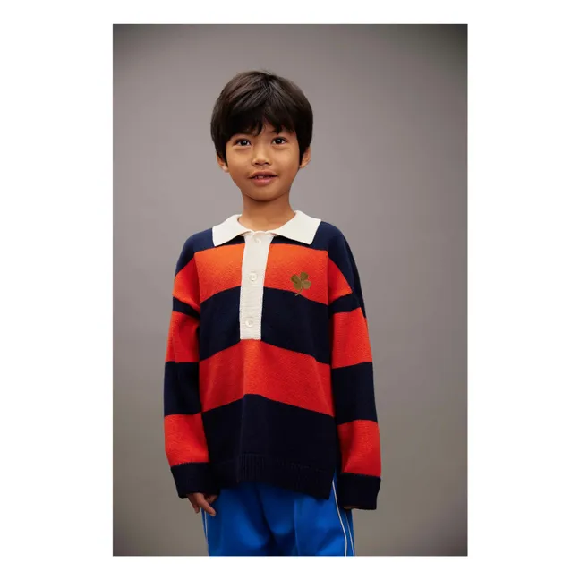 Clover organic cotton polo shirt | Red