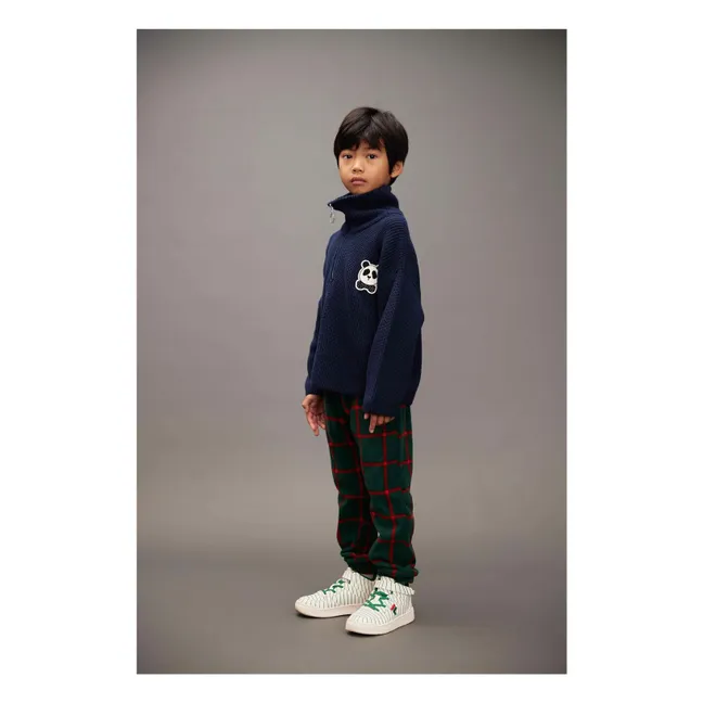 Pull Panda Coton Bio | Bleu