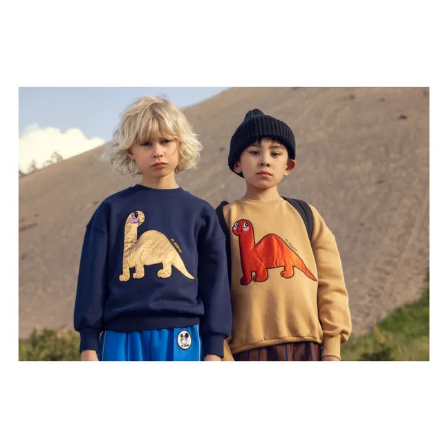 Sweat Dino Coton Bio | Bleu marine