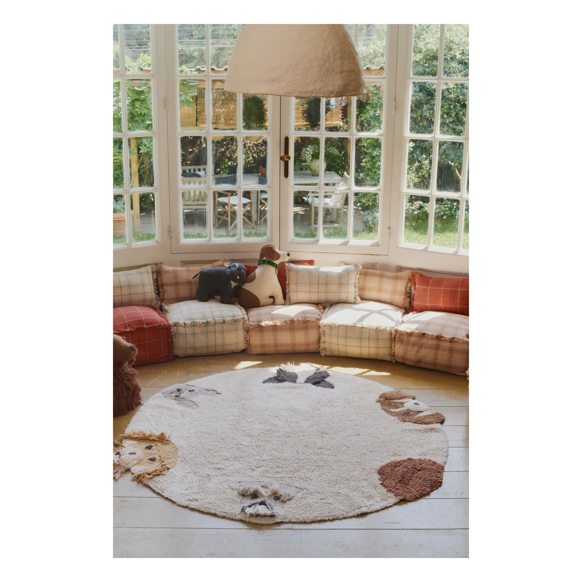 Pouf Tartan | Vieux Rose- Image produit n°7