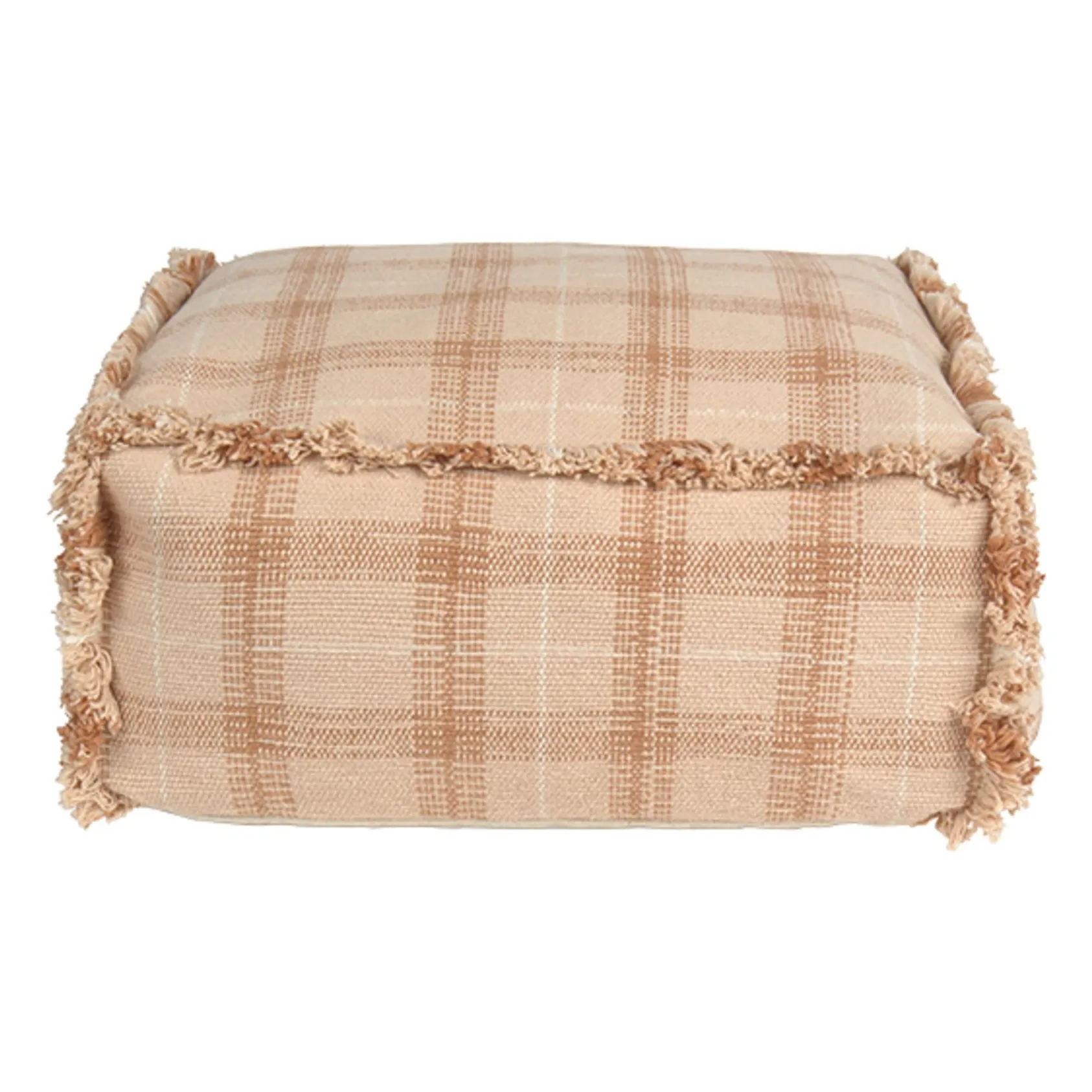 Pouf Tartan | Vieux Rose- Image produit n°3