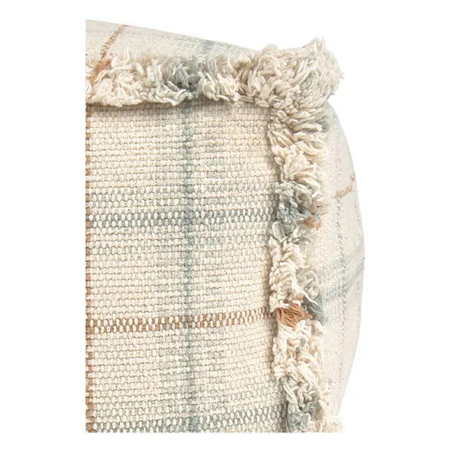 Pouf Tartan | Bleu Glacier