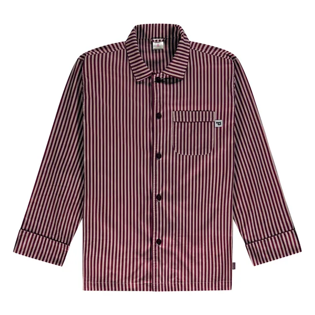 Camisa de pijama a rayas  | Rojo