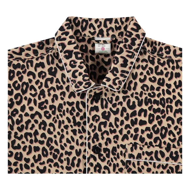 Chemise Pyjama Léopard | Beige