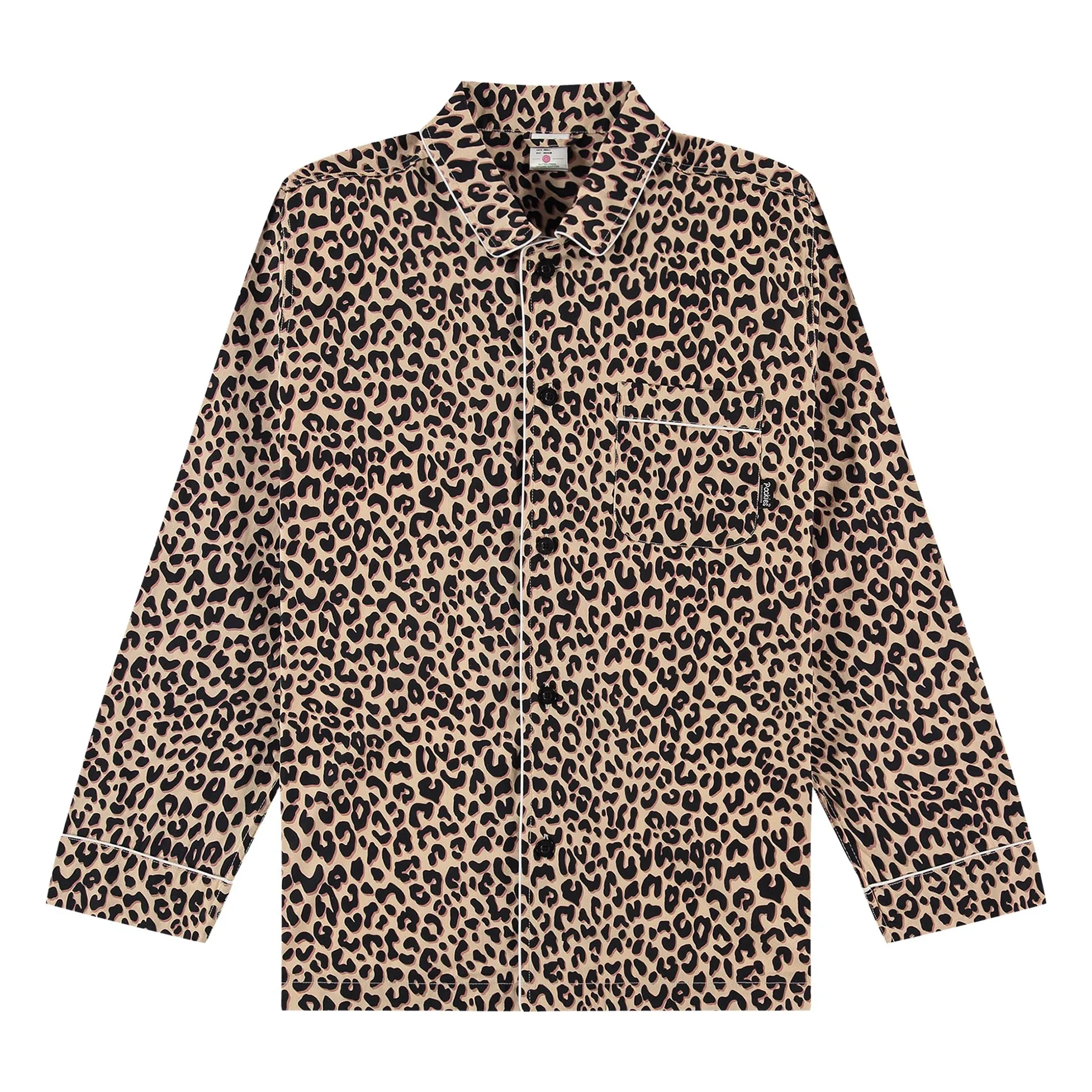 Pockies Women's Beige Leopard Pyjama Shirt