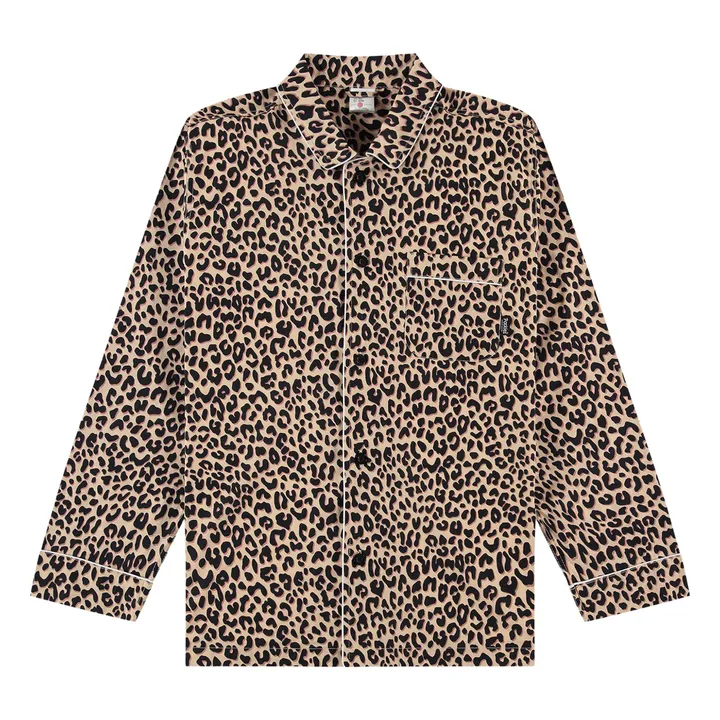 Leopard Pyjama Shirt | Beige- Product image n°0