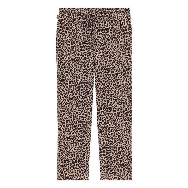 Pantalones de pijama de leopardo | Beige- Imagen del producto n°0