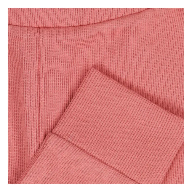 Legging Côtelé Mignon Coton Bio | Rose