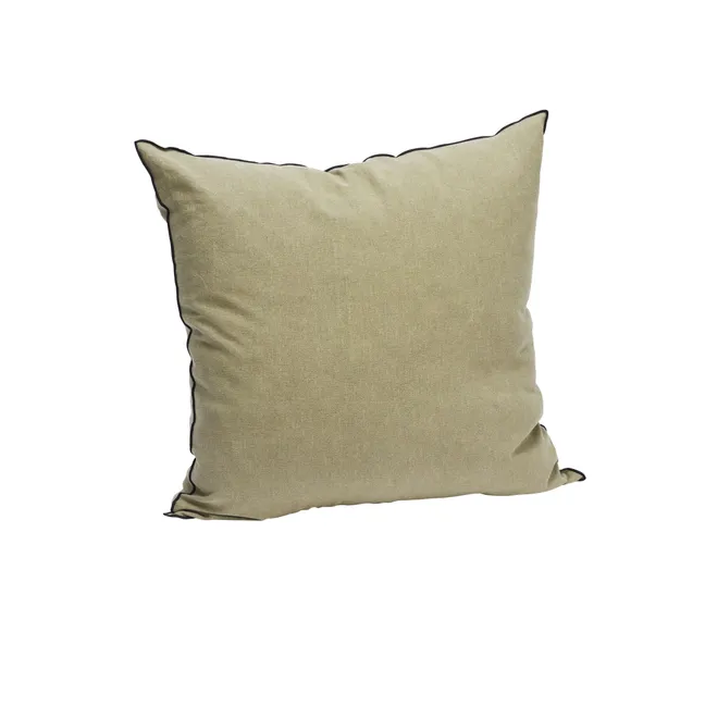 Linen and cotton cushion cover | Green