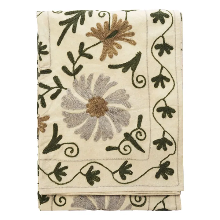 Plaid Suzani | Ecru- Image produit n°0