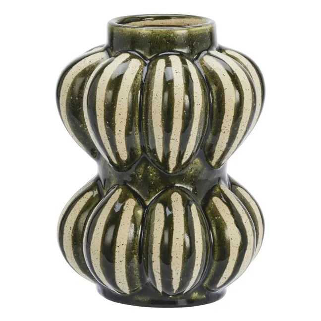 Stoneware vase  | Green
