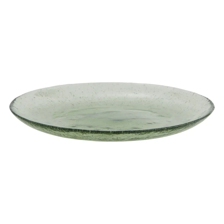Assiette en verre coloré | Vert- Image produit n°1