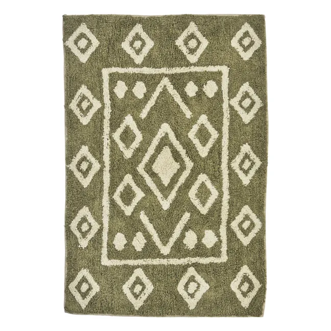 Alfombrilla de baño de algodón | Verde