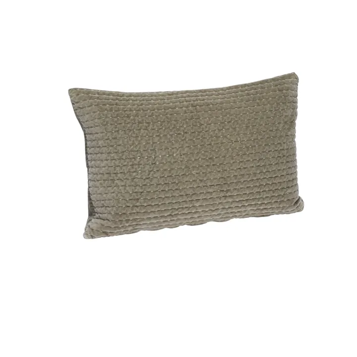 Housse de coussin matelassée en velours | Vert- Image produit n°0