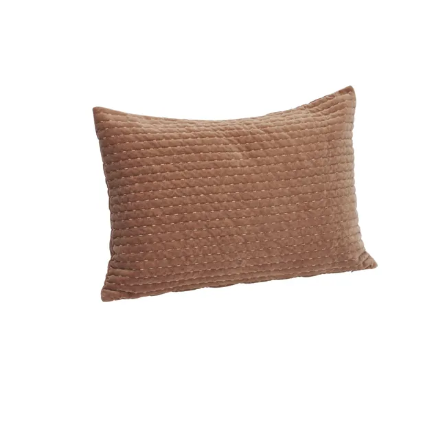 Velvet quilted cushion cover | Dusty Pink